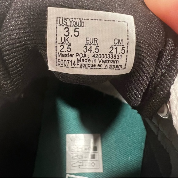 Vans Ward Checkerboard Sneakers Green and Black, Youth Sz 3.5 - Picture 4 of 12